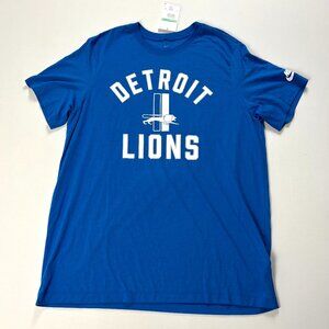 Detroit Lions Nike Mens Favorable Timeline T Shirt Blue Sz XL NFL NWT New